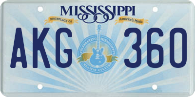 MS license plate AKG360