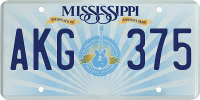 MS license plate AKG375