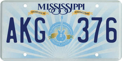 MS license plate AKG376