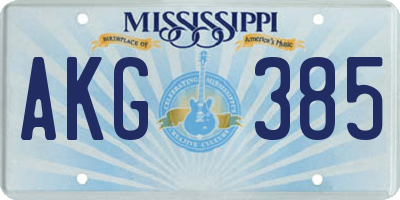 MS license plate AKG385