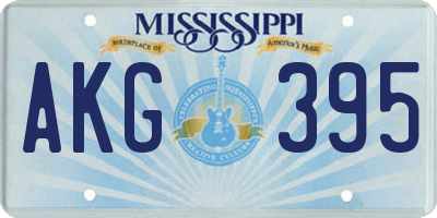 MS license plate AKG395