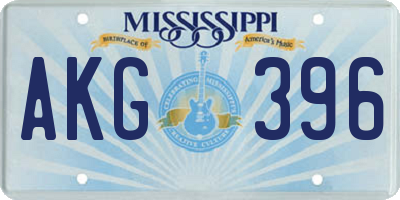 MS license plate AKG396