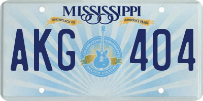 MS license plate AKG404