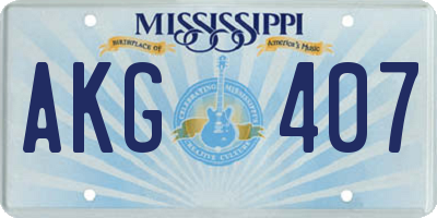 MS license plate AKG407