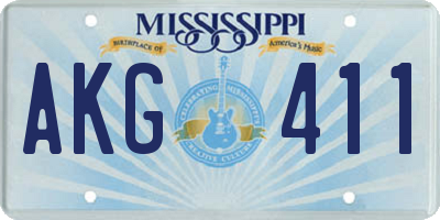 MS license plate AKG411