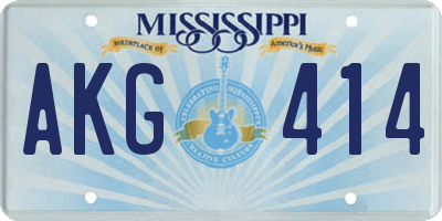 MS license plate AKG414