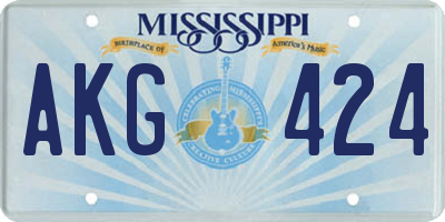 MS license plate AKG424
