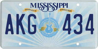 MS license plate AKG434