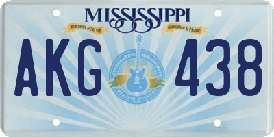 MS license plate AKG438