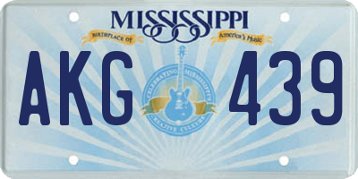 MS license plate AKG439