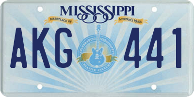 MS license plate AKG441