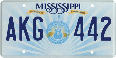 MS license plate AKG442