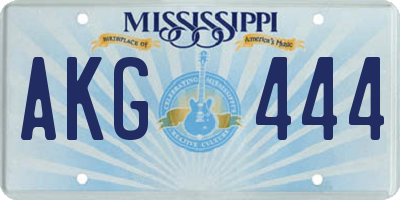 MS license plate AKG444