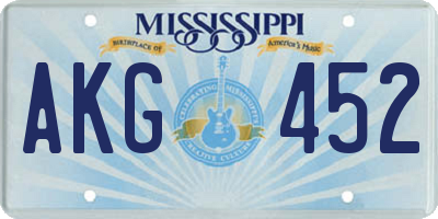 MS license plate AKG452