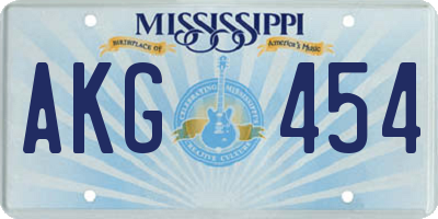 MS license plate AKG454