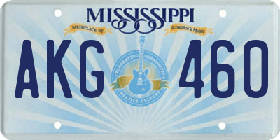 MS license plate AKG460