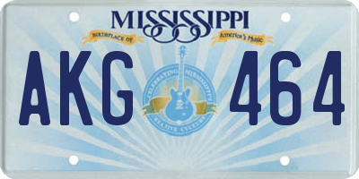 MS license plate AKG464