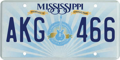 MS license plate AKG466