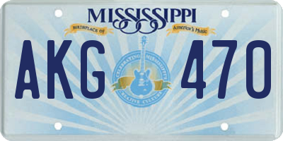 MS license plate AKG470