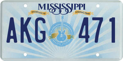 MS license plate AKG471