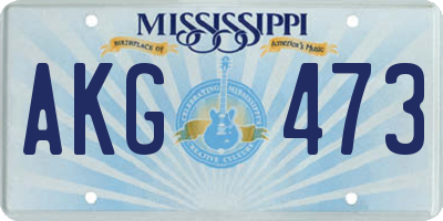 MS license plate AKG473