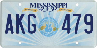MS license plate AKG479