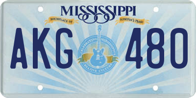MS license plate AKG480