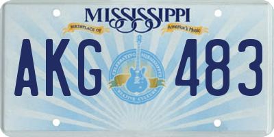 MS license plate AKG483