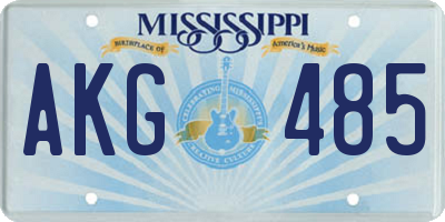 MS license plate AKG485