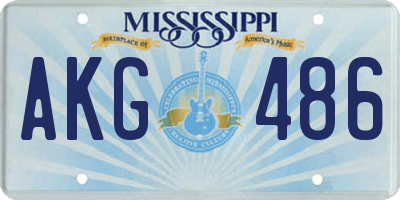 MS license plate AKG486