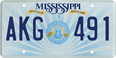MS license plate AKG491