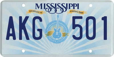 MS license plate AKG501