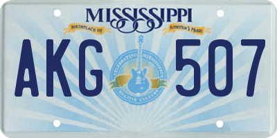 MS license plate AKG507