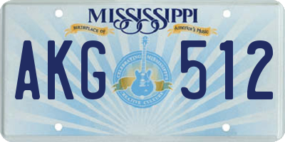 MS license plate AKG512