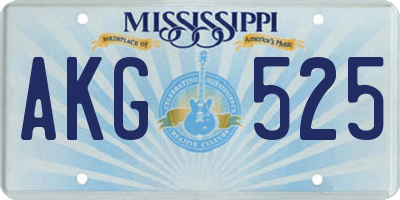 MS license plate AKG525