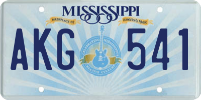 MS license plate AKG541