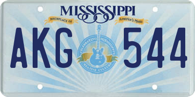 MS license plate AKG544