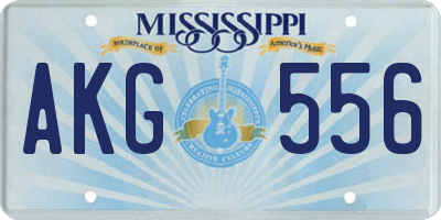 MS license plate AKG556