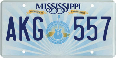 MS license plate AKG557