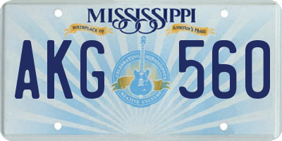 MS license plate AKG560