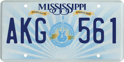 MS license plate AKG561