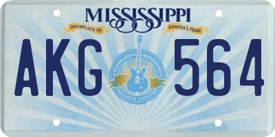 MS license plate AKG564