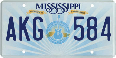 MS license plate AKG584