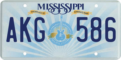 MS license plate AKG586