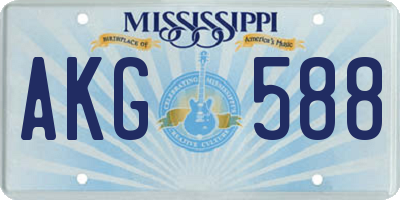 MS license plate AKG588