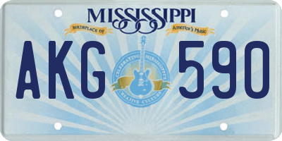 MS license plate AKG590