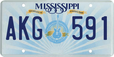 MS license plate AKG591