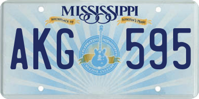 MS license plate AKG595