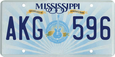 MS license plate AKG596