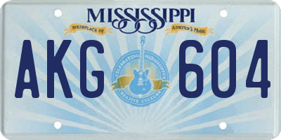 MS license plate AKG604